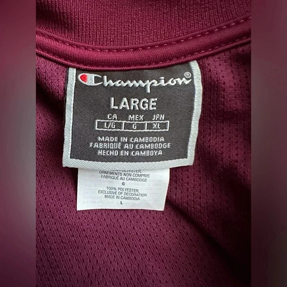 Champion Burgundy Y2K Track Jacket  - Size L - Picture 10 of 10